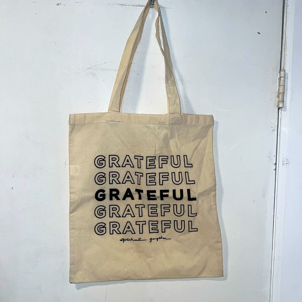 SPIRITUAL GANGSTA Grateful Canvas Tote Bag